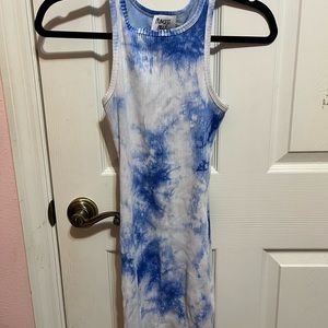 Princess polly blue tie dye mini dress.
